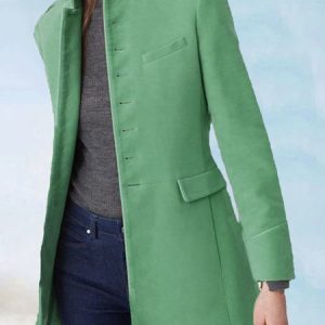 Solid Buttoned Long Sleeve Casual Blazer, Coats, color:Green|size:5XL, JustFashionNow