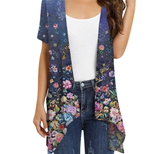 Casual Independence Day Loose Kimono, Kimono, color:Deep Blue|size:5XL, Noracora