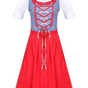 Germany Cold Shoulder Dress, Short, color:Red|size:3XL, Noracora