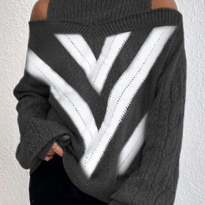 Half Turtleneck Casual Tunic Sweater Knit Jumper, Sweaters, color:Deep Gray|size:XXL, Noracora