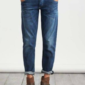 Blue Casual Plain Pants, Denim&Jeans, color:Blue|size:3XL, Noracora