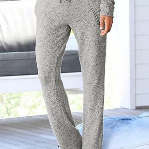 Casual Plain Loose Pants, Pants, color:Gray|size:XXL, Noracora