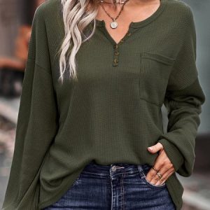 Loose Casual T-Shirt, T-shirts, color:Green|size:XXL, Noracora