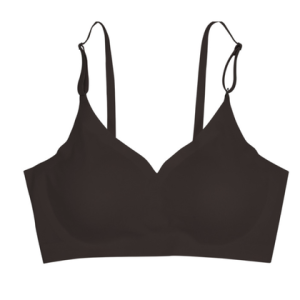 Bra & Bralette Traceless One Piece Girls' Bra Large, Sexy, Beautiful Back Gathering, Non Steel Rim Women's Underwear Adjustable, Lingeries, color:Black|size:XL, Noracora