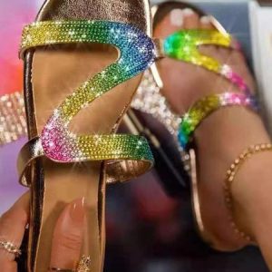 Plastic Summer Ombre Slide Sandals, Sandals, color:Multicolor|size:44, Noracora