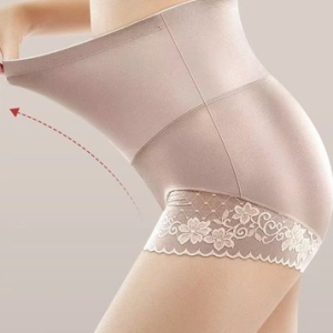 Casual Lace Plain Panty, Lingeries, color:Champagne|size:XXL, Noracora