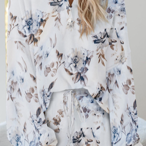 Leopard Loose Casual Two-Piece Set, Sets, color:White|size:3XL, Noracora
