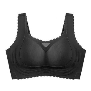 Plain Simple Bra & Panty Set, LINGERIES, color:Black|size:S, Noracora