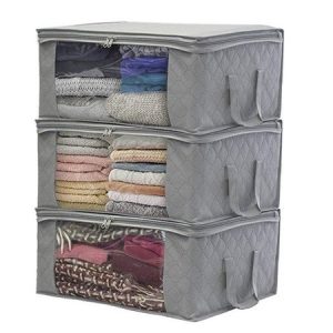 Non Woven Wardrobe Organizer, Home Storage, color:Gray|size:One-size, Noracora