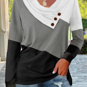 Cross Neck Loose Casual Hoodies & Sweatshirt, Hoodies & Sweatshirts, color:Multicolor|size:XXL, Noracora
