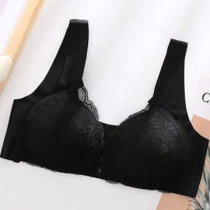 Plain Sexy Casual Lace Bra & Bralette, Lingeries, color:Black|size:5XL, Noracora