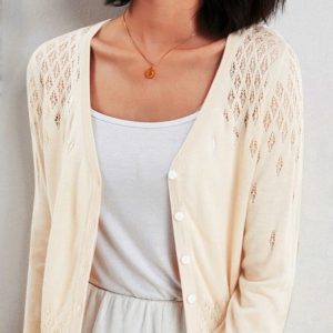 Casual Chemical Fiber Blend Wrap Cardigan, Cardigans, color:Apricot|size:XXL, Noracora
