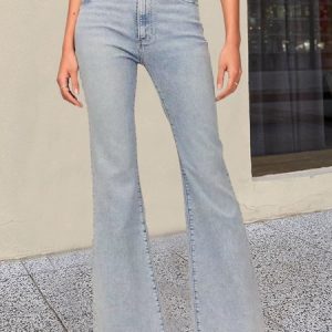 Casual Regular Fit Denim Plain Jeans, Denim&Jeans, color:Blue|size:4XL, Noracora