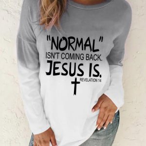 Normal Isn't Coming Back But Jesus Is Revelation 14 Casual Sweatshirt, Hoodies & Sweatshirts, color:Gray|size:XXL, Noracora