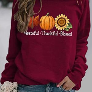 Halloween Crew Neck Casual Loose Sweatshirt, Hoodies & Sweatshirts, color:Wine Red|size:3XL, Noracora