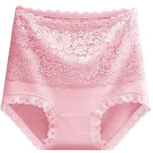 Cotton Plain Casual Panty, Lingeries, color:Pink|size:XXL, Noracora
