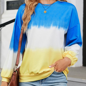 Loose Jersey Casual Sweatshirt, Hoodies & Sweatshirts, color:Blue|size:XXL, Noracora