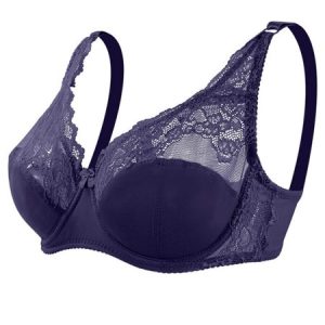 Plain Casual Bra & Bralette, Lingeries, color:Purplish blue|size:XL, Noracora