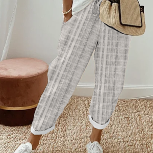 Loose Plaid Casual Pants, Pants, Roselinlin - Online Catalog