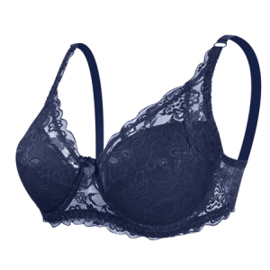 Plain Sexy Bra & Bralette, Lingeries, color:Deep Blue|size:XXL, Noracora