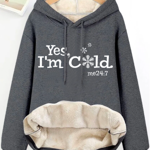 I'm Cold Funny Fleece Hoodie Sweatshirt, Hoodies & Sweatshirts, color:Gray|size:XXL, Noracora