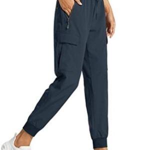 Quick Dry Casual Pockets Plain Cargo Pants, Pants, color:Navy Blue|size:3XL, Noracora