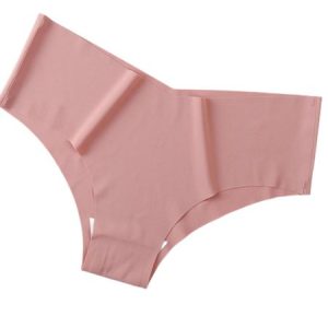 Ice Silk Traceless Solid Underwea, Lingeries, color:Pink|size:XL, Noracora
