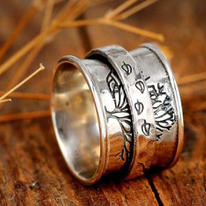 Vintage Alloy Tree of Life Ring, Ring, color:Silver|size:10, Noracora