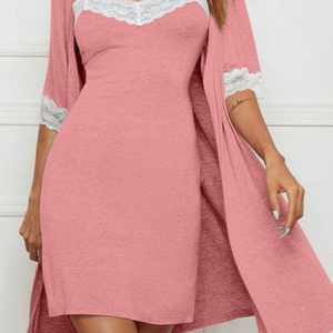 Regular Fit Sexy Pajama Set With No, Pajamas, color:Purple|size:XL, Noracora