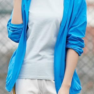 UPF Jacket Plain Casual Zipper Trench Coat, Jackets, color:Blue|size:5XL, Noracora