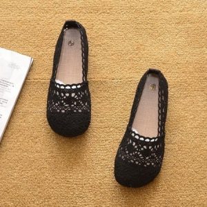 All Season Lace Shallow Shoes, Flats/Loafers, color:Black|size:40, Noracora