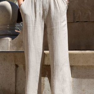 Solid Casual Pants, Pants, Roselinlin - Online Catalog