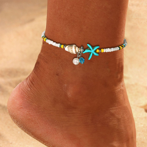 Casual All Season Alloy Ocean  Anklet, Bracelet, color:Blue, Noracora