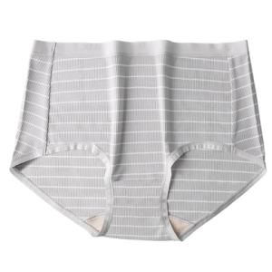 Striped Casual Modal Panty, Lingeries, color:Silver Gray|size:XL, Noracora
