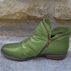 Casual Fashion Low Heel Winter Boots, Boots, color:Green|size:43, Noracora