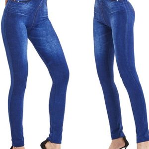 Tight Plain Casual Leggings, Leggings, color:Blue|size:3XL, Noracora