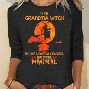 Halloween Crew Neck T-Shirt, T-shirts, color:DARK GRAY|size:XXL, Noracora