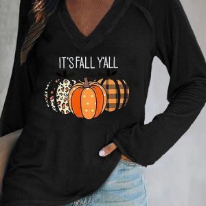 Casual V Neck Halloween Loose Shirt, Blouses, color:Black|size:5XL, Noracora