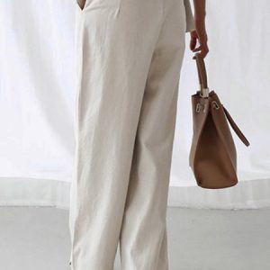 Shift Formal Plain Pants, Pants, color:White|size:3XL, Noracora