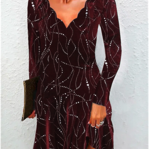 Loose Party Dress, Short, color:Red|size:XXL, Noracora