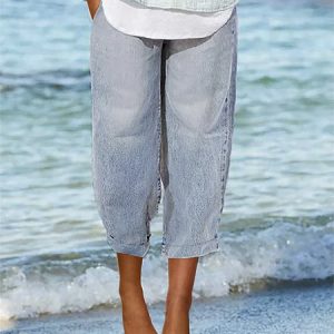 Casual Capri Baggy Denim Jean, Denim&Jeans, color:Blue|size:3XL, Noracora