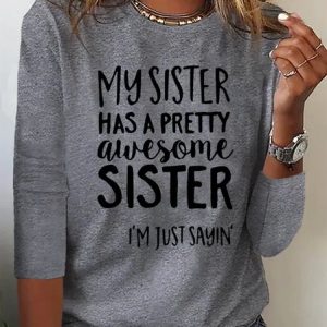 Loose Casual Sentence T-Shirt, T-shirts, color:Gray|size:XXL, Noracora