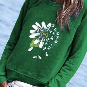 Shift Long Sleeve Sweatshirt, Tops, color:Green|size:3XL, Noracora