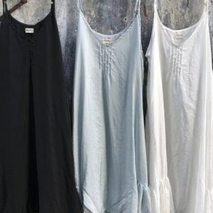 Women's Casual Cotton Ins Sleeveless Camisole Dress, Short, color:Blue|size:5XL, catalog Noracora shop