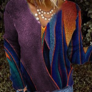 Shift Long Sleeve Top, Tops, color:Purple|size:3XL, Noracora