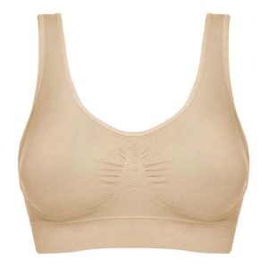 Plain Casual Sports Bra, Lingeries, color:Nude|size:3XL, Noracora