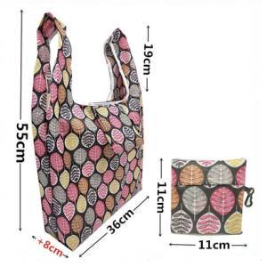 Environmentally friendly foldable shopping bag, portable square bag, fashionable and environmentally friendly polyester portable storage bag, Bags, color:Multicolor|size:One-size, Noracora