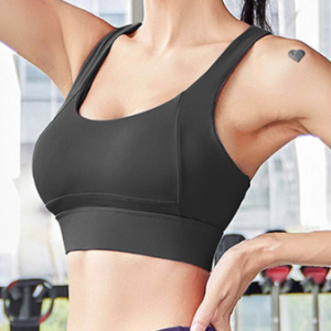 Plain High Elasticity Sports Bra, Lingeries, color:Black|size:XXL, Noracora