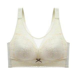 Plain Casual Bra & Bralette, Lingeries, color:Champagne|size:4XL, Noracora
