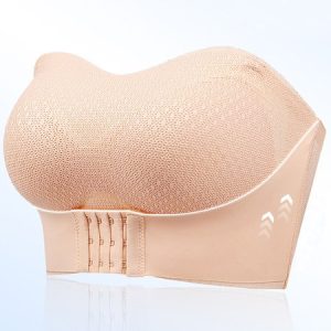 Gathering Chest Wrapping Thin Back Anti slip Bra, Lingeries, color:Beige|size:XXL, Noracora